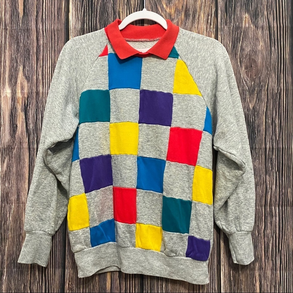 Kittens | vintage 80’s checkered sweater
